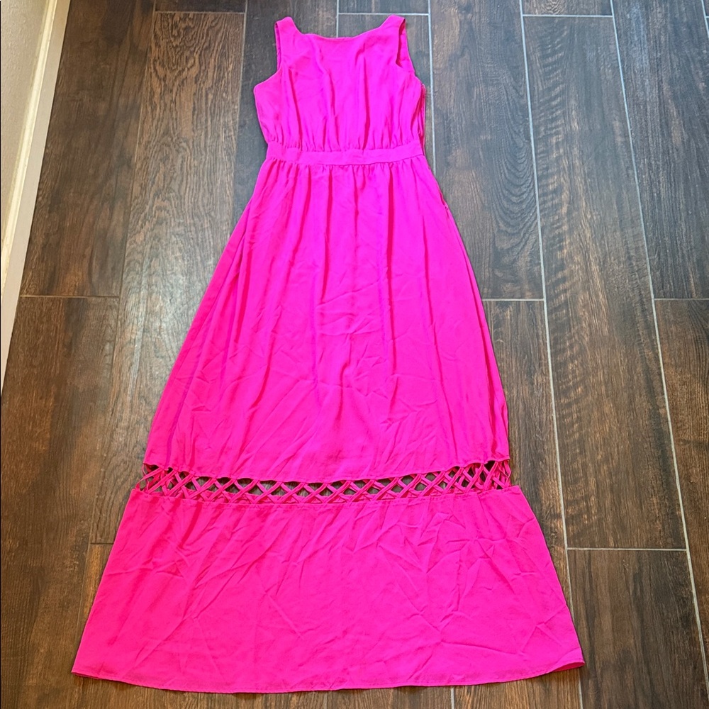 Gianni Bini Vibrant Pink Maxi Dress